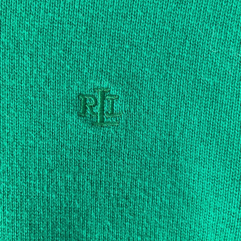 Ralph Lauren Kelly Green Turtle Neck Size L, EUC, Festive - Picture 3 of 9
